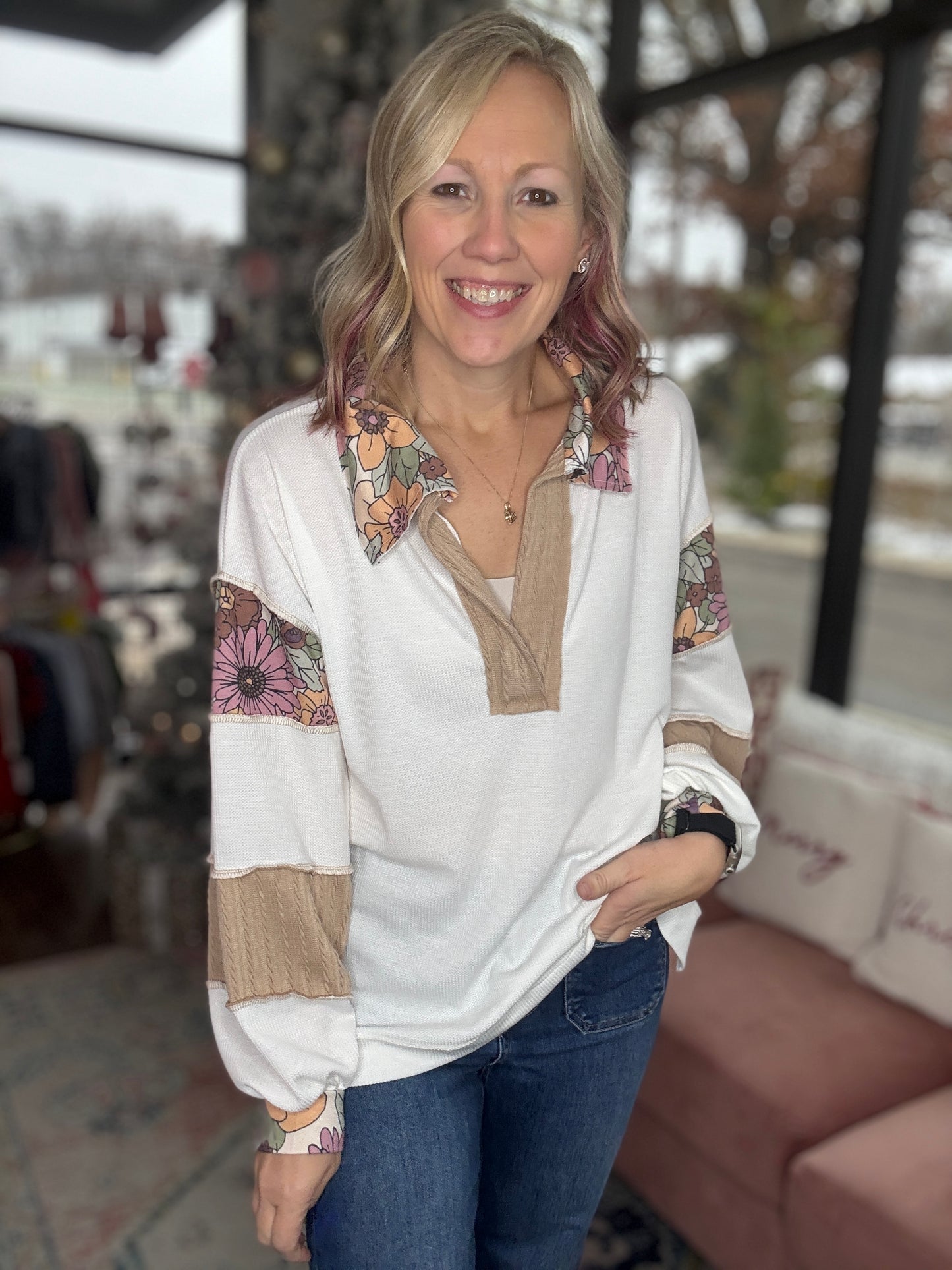 Boho Floral Top