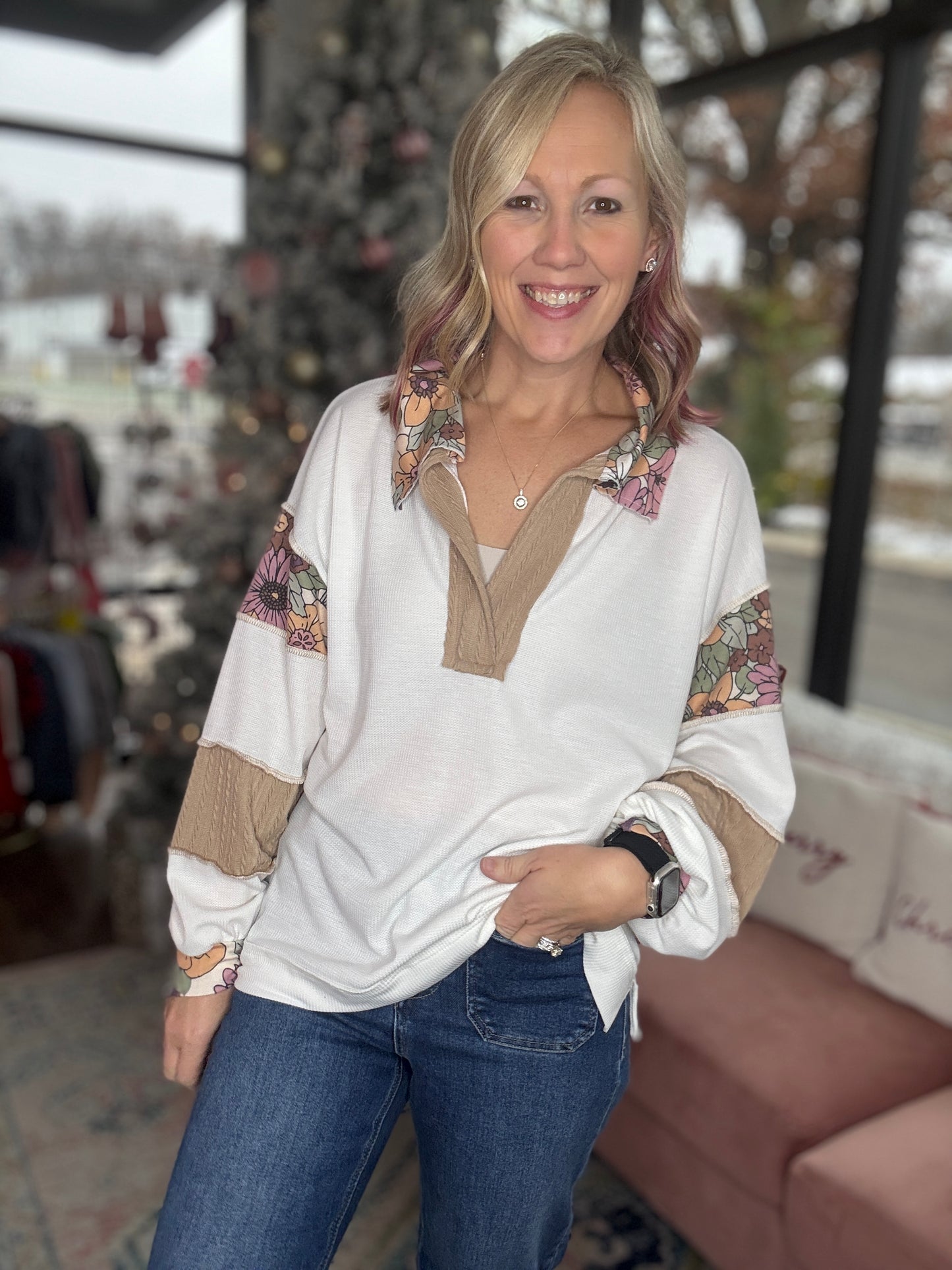 Boho Floral Top