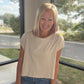 Breezy Back Tee- Beige