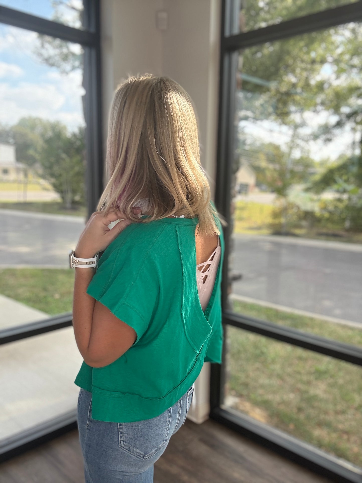 Breezy Back Tee- Green
