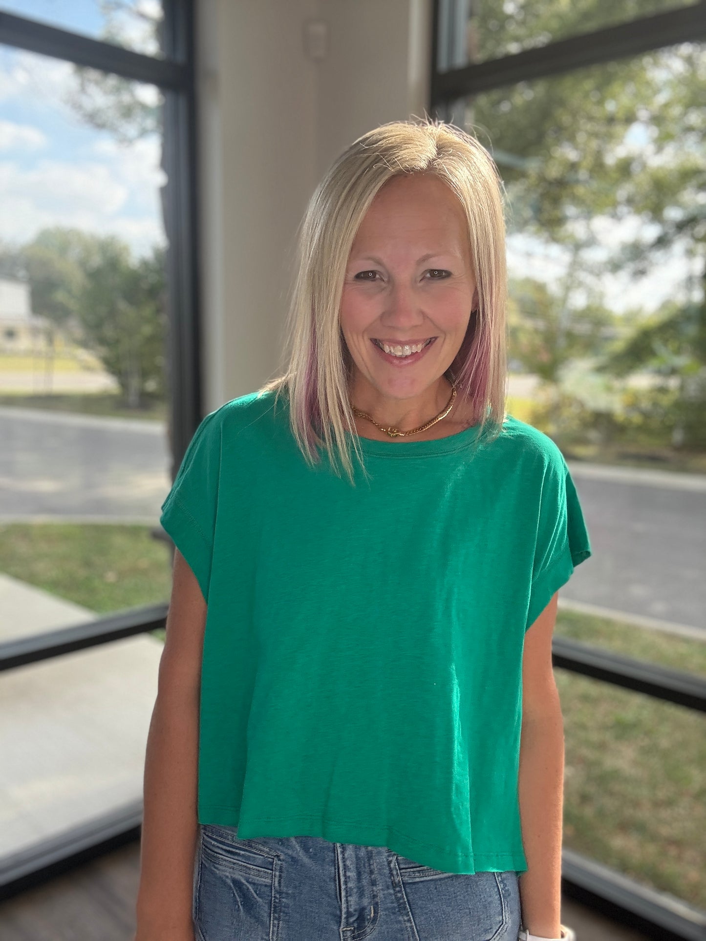 Breezy Back Tee- Green