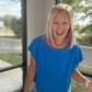 Breezy Back Tee- Blue