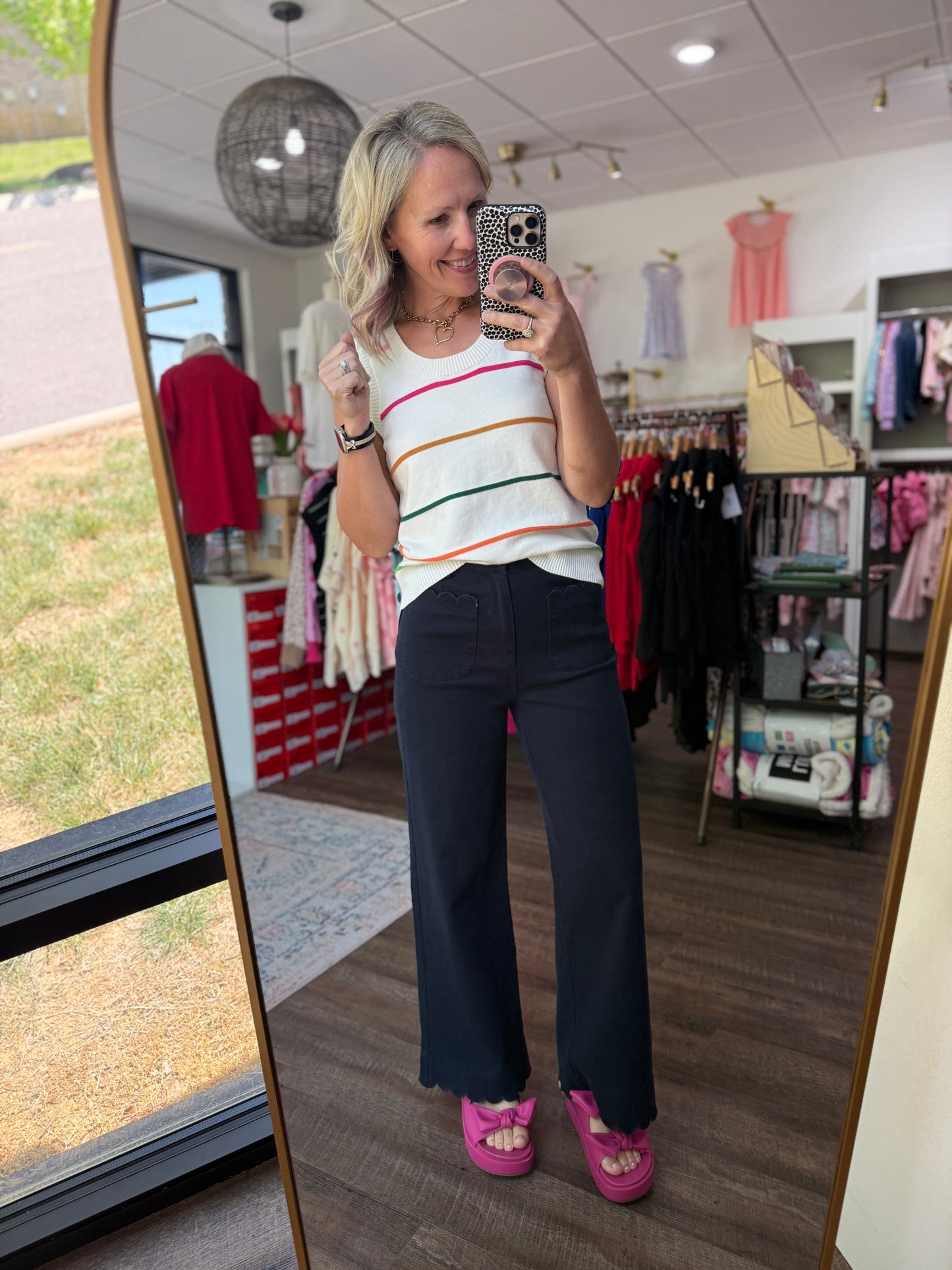 Rainbow Thread Knit Top