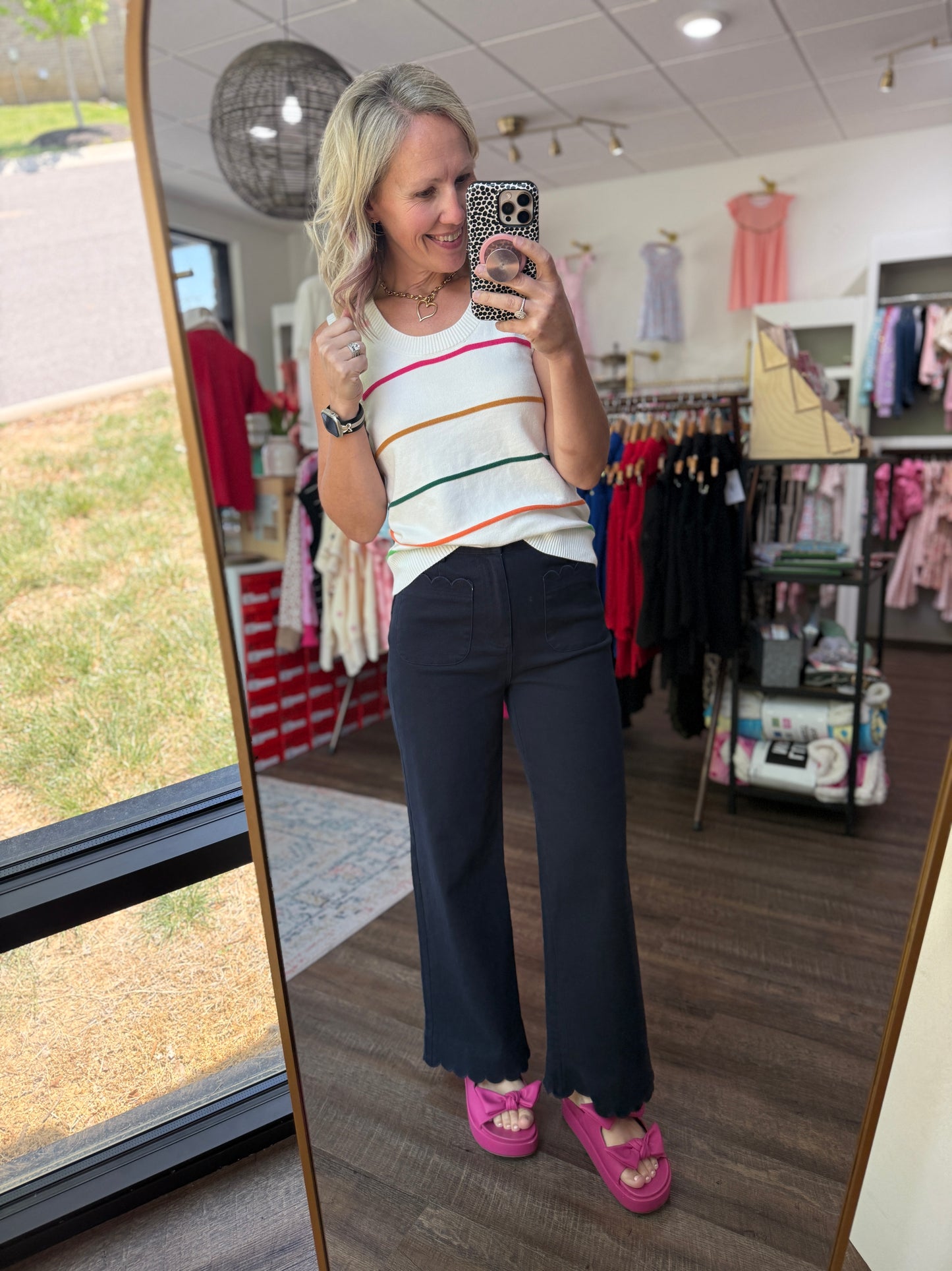 Rainbow Thread Knit Top
