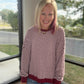 Red Striped Waffle Top