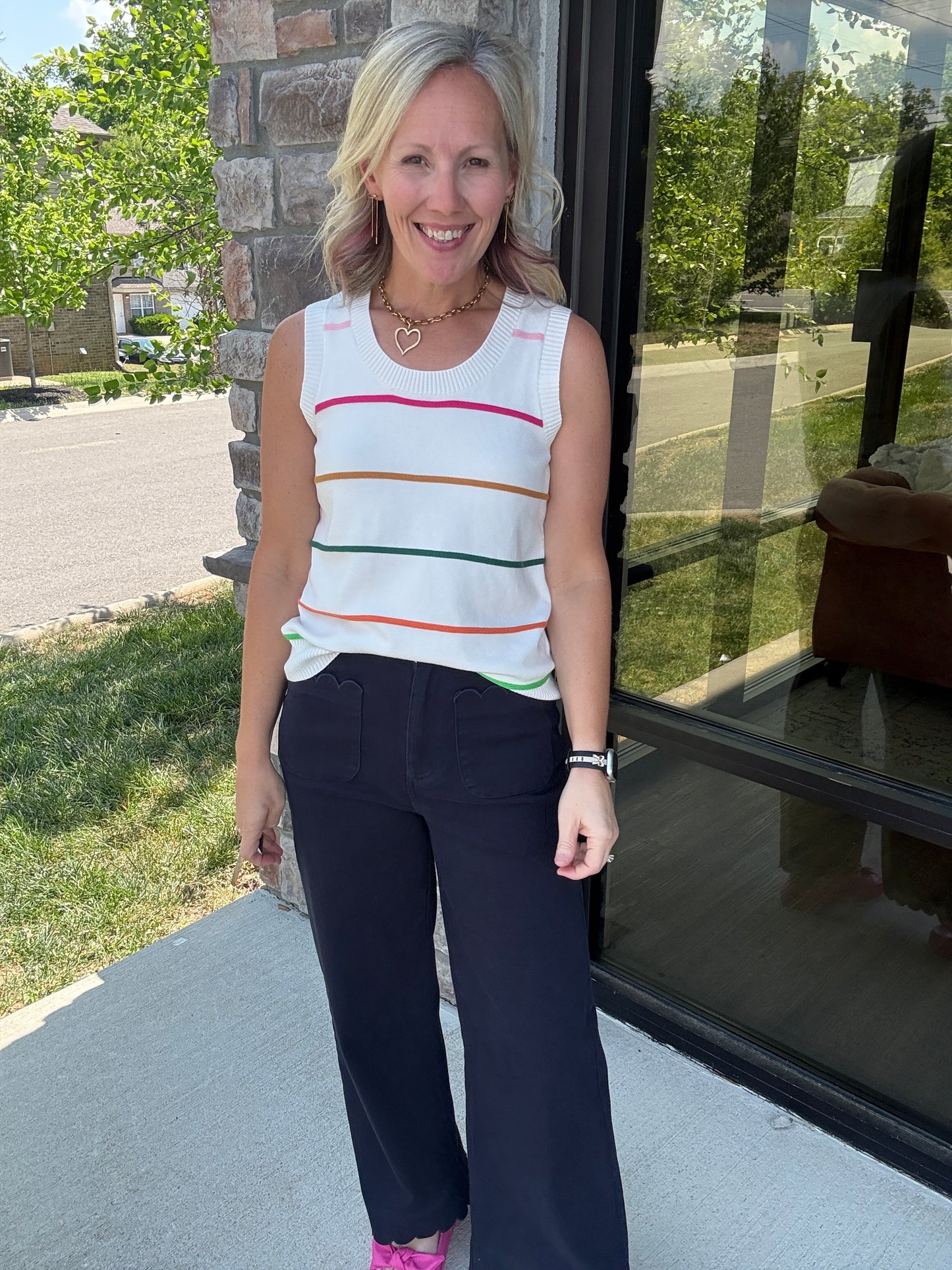 Rainbow Thread Knit Top
