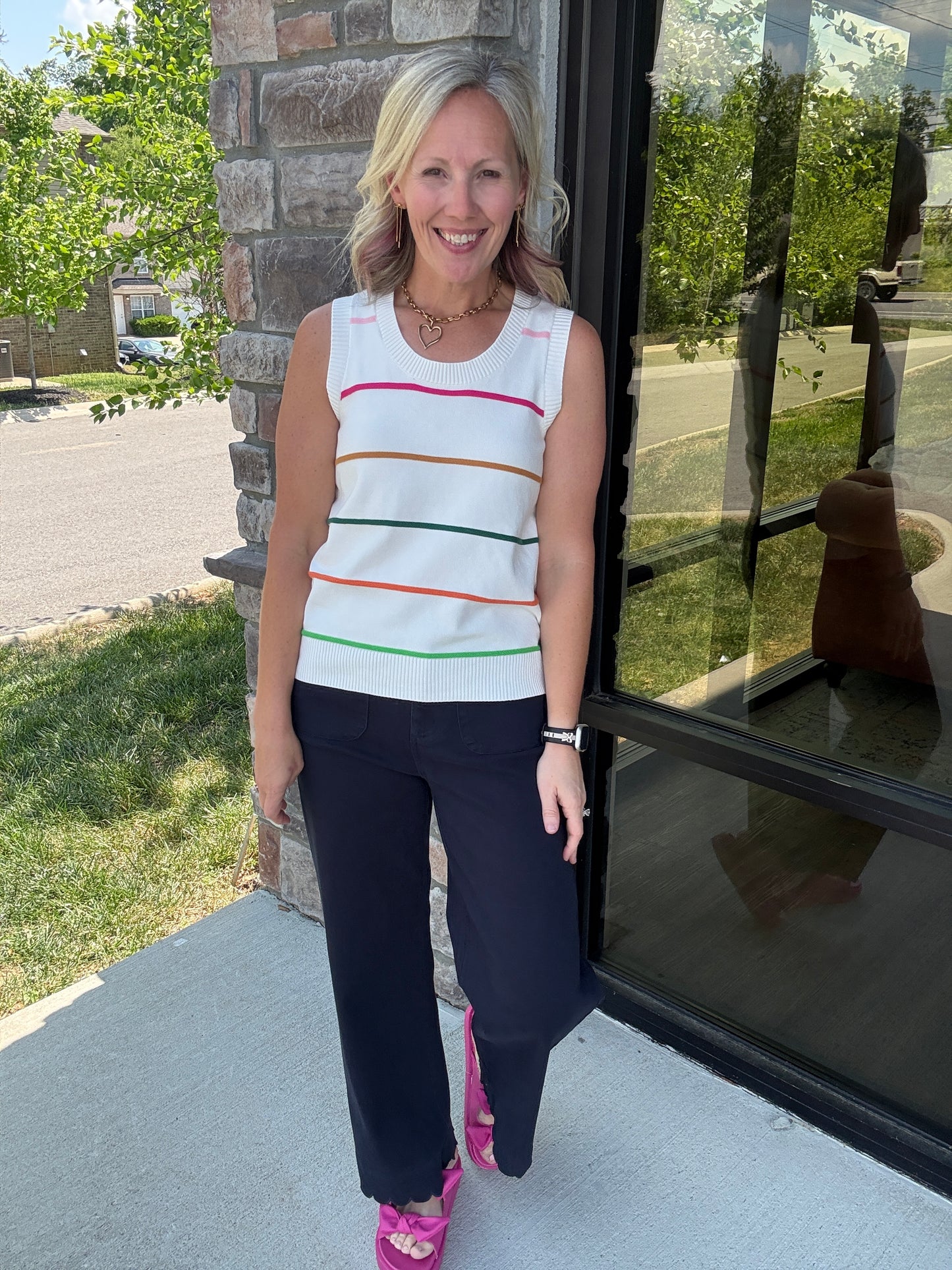 Rainbow Thread Knit Top