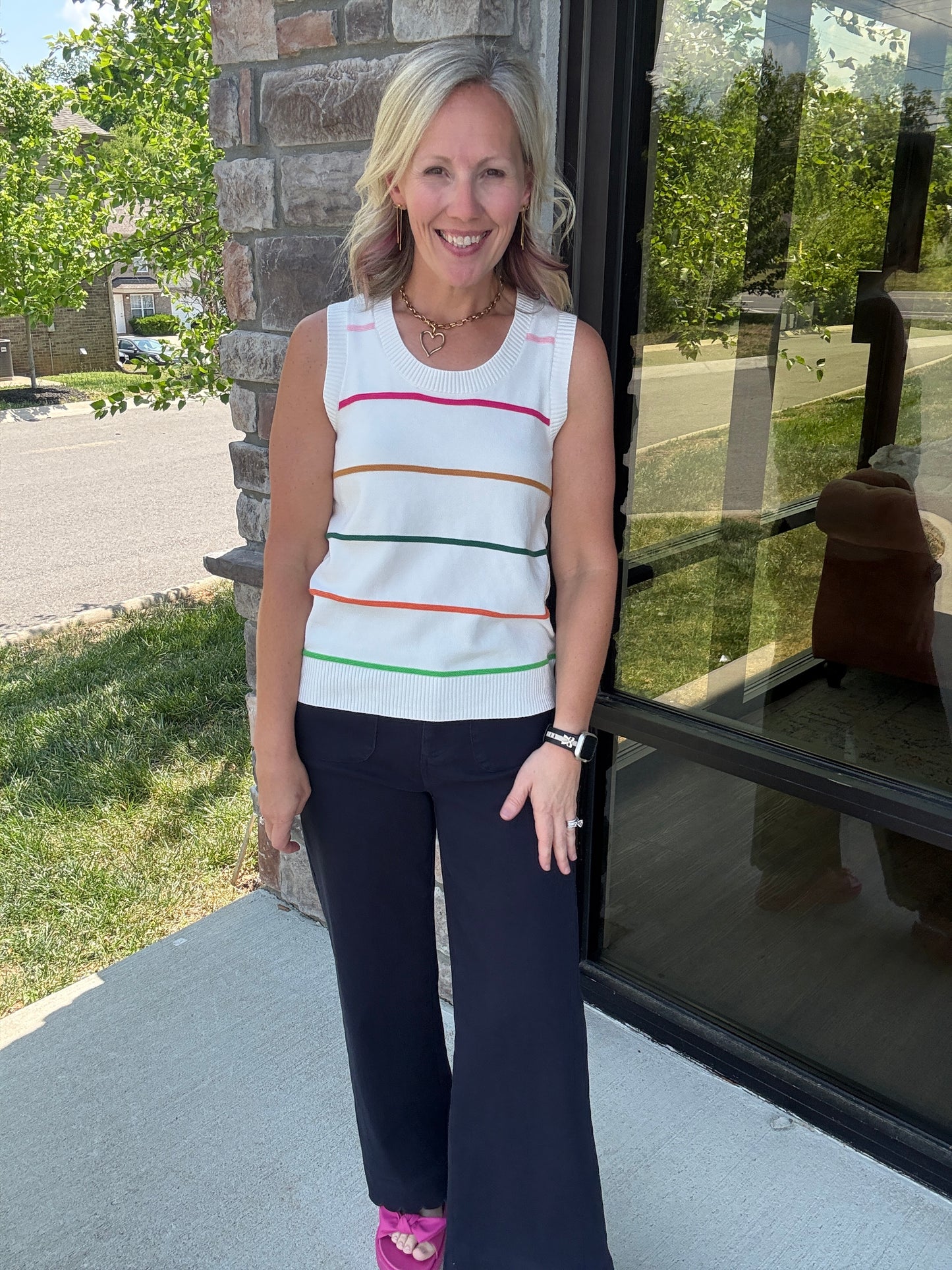 Rainbow Thread Knit Top