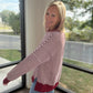 Red Striped Waffle Top