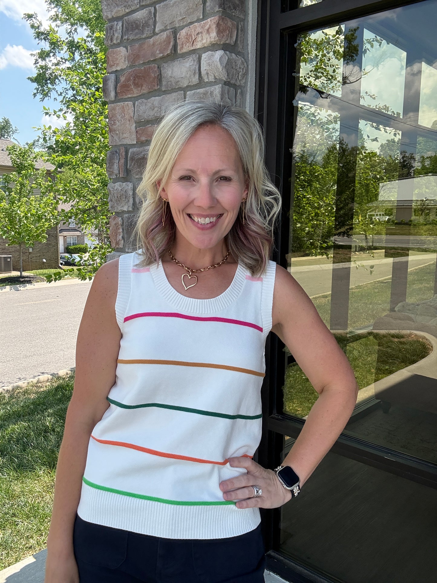 Rainbow Thread Knit Top