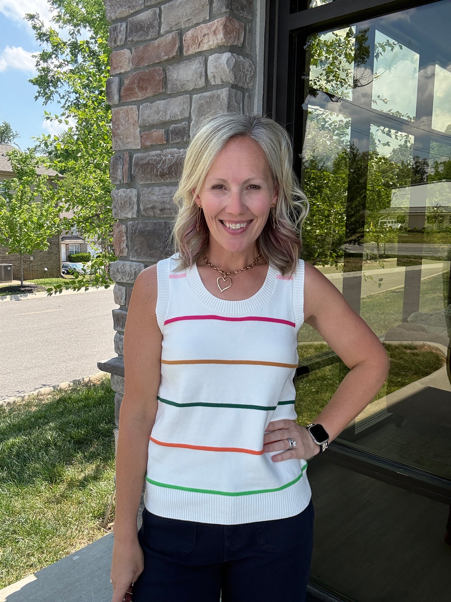 Rainbow Thread Knit Top