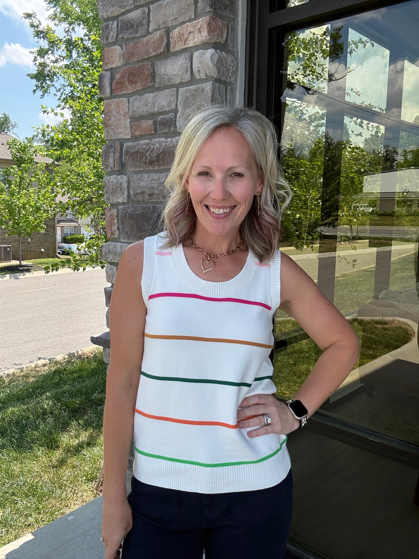 Rainbow Thread Knit Top