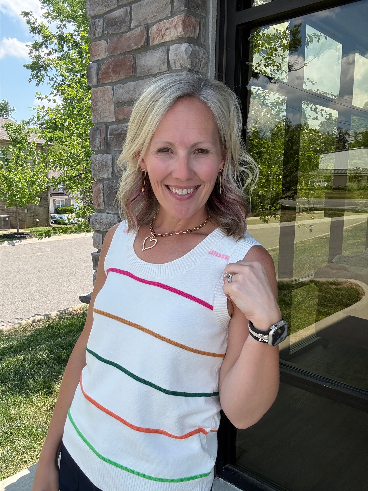 Rainbow Thread Knit Top