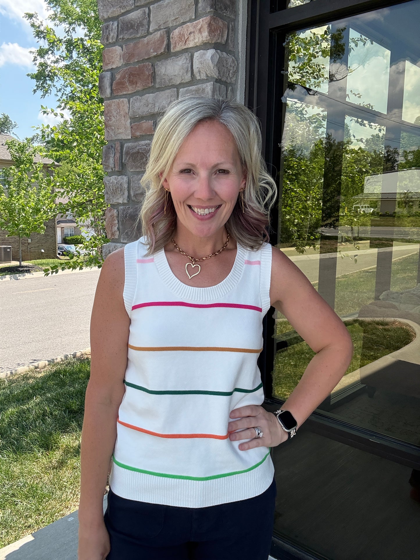 Rainbow Thread Knit Top