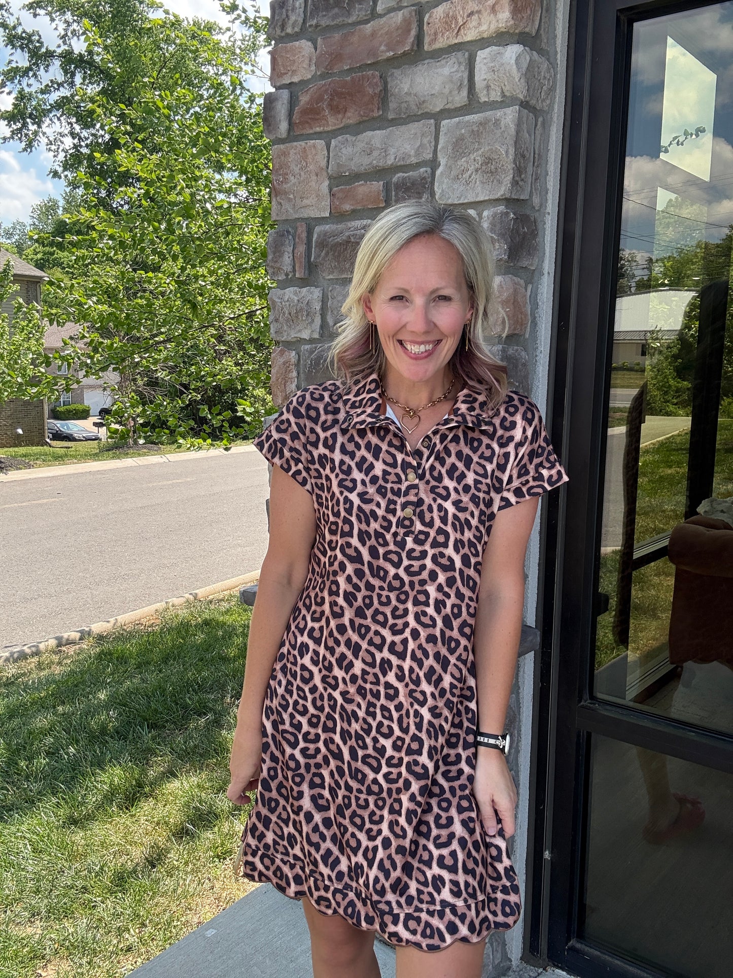 Spotted Scallop Dress