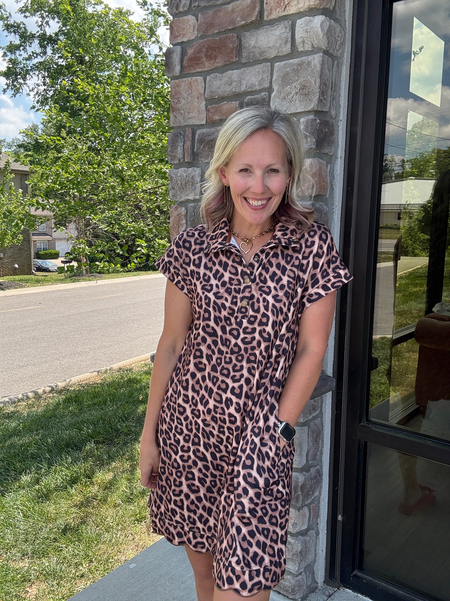 Spotted Scallop Dress