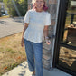 Pretty Little Basic Top- Cream