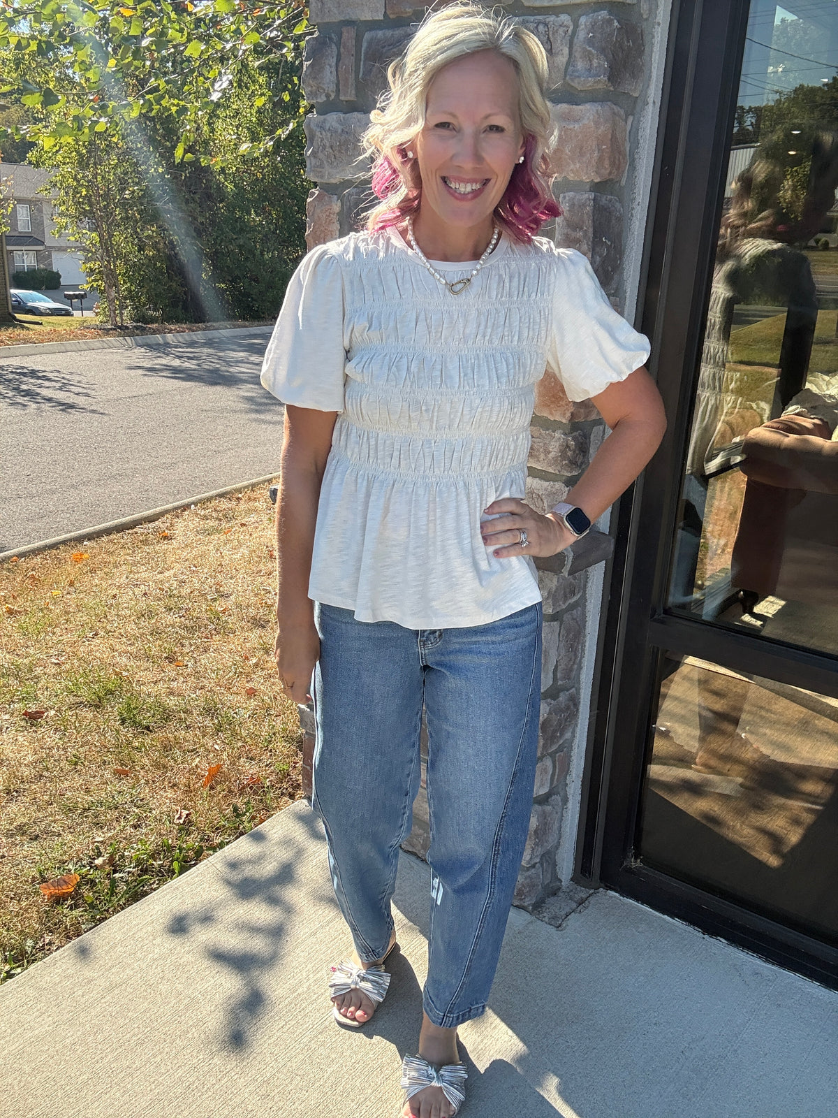 Pretty Little Basic Top- Cream