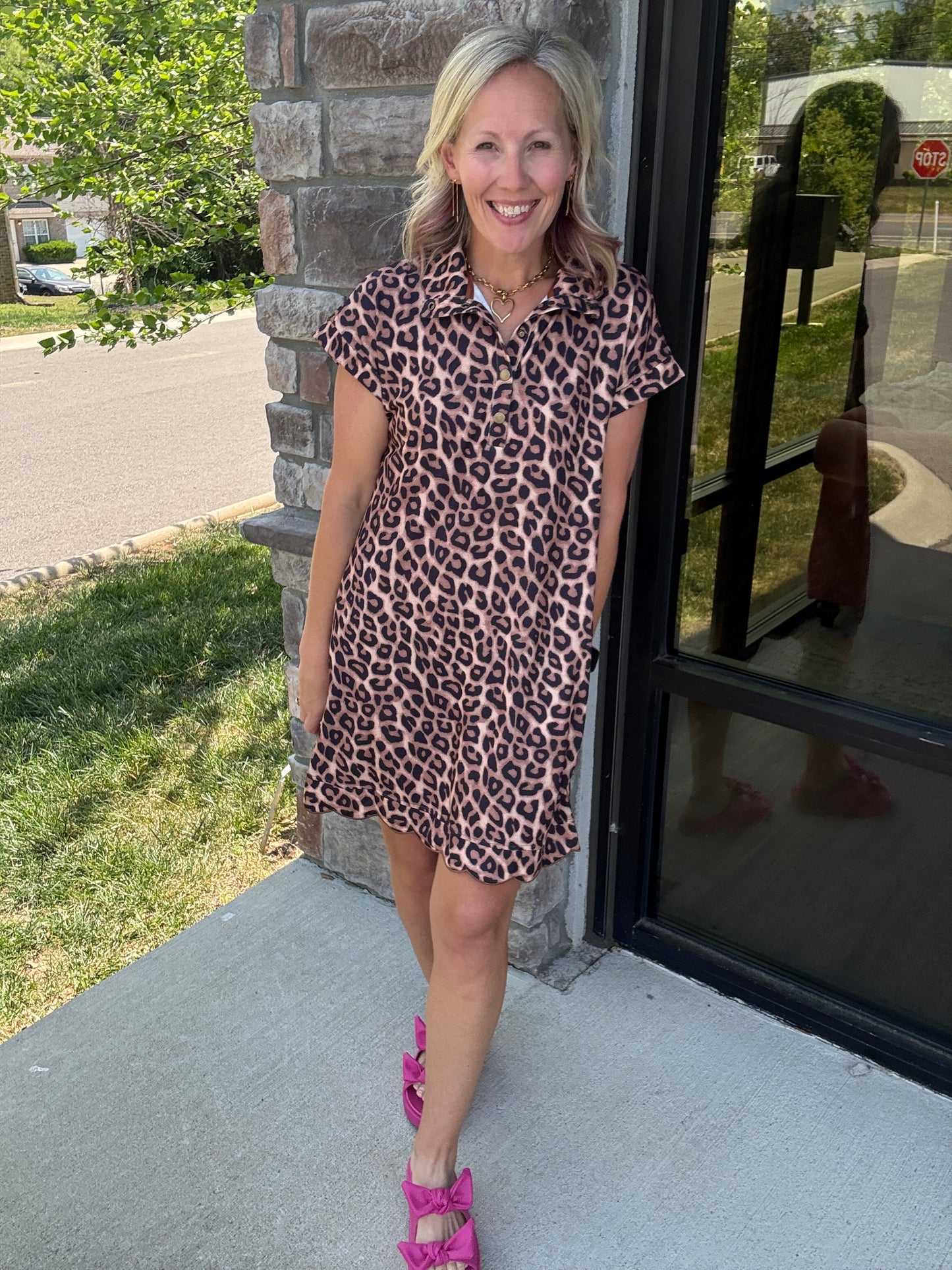 Spotted Scallop Dress