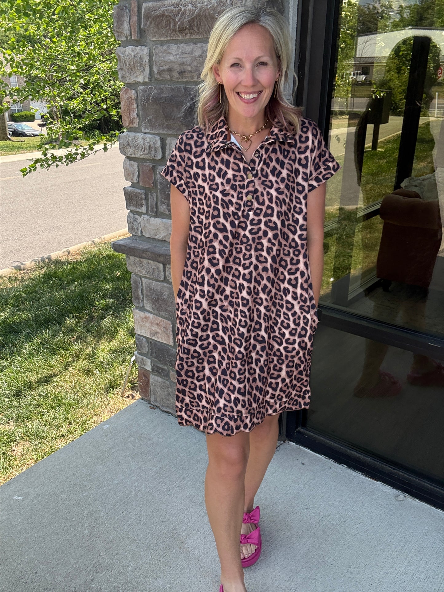 Spotted Scallop Dress