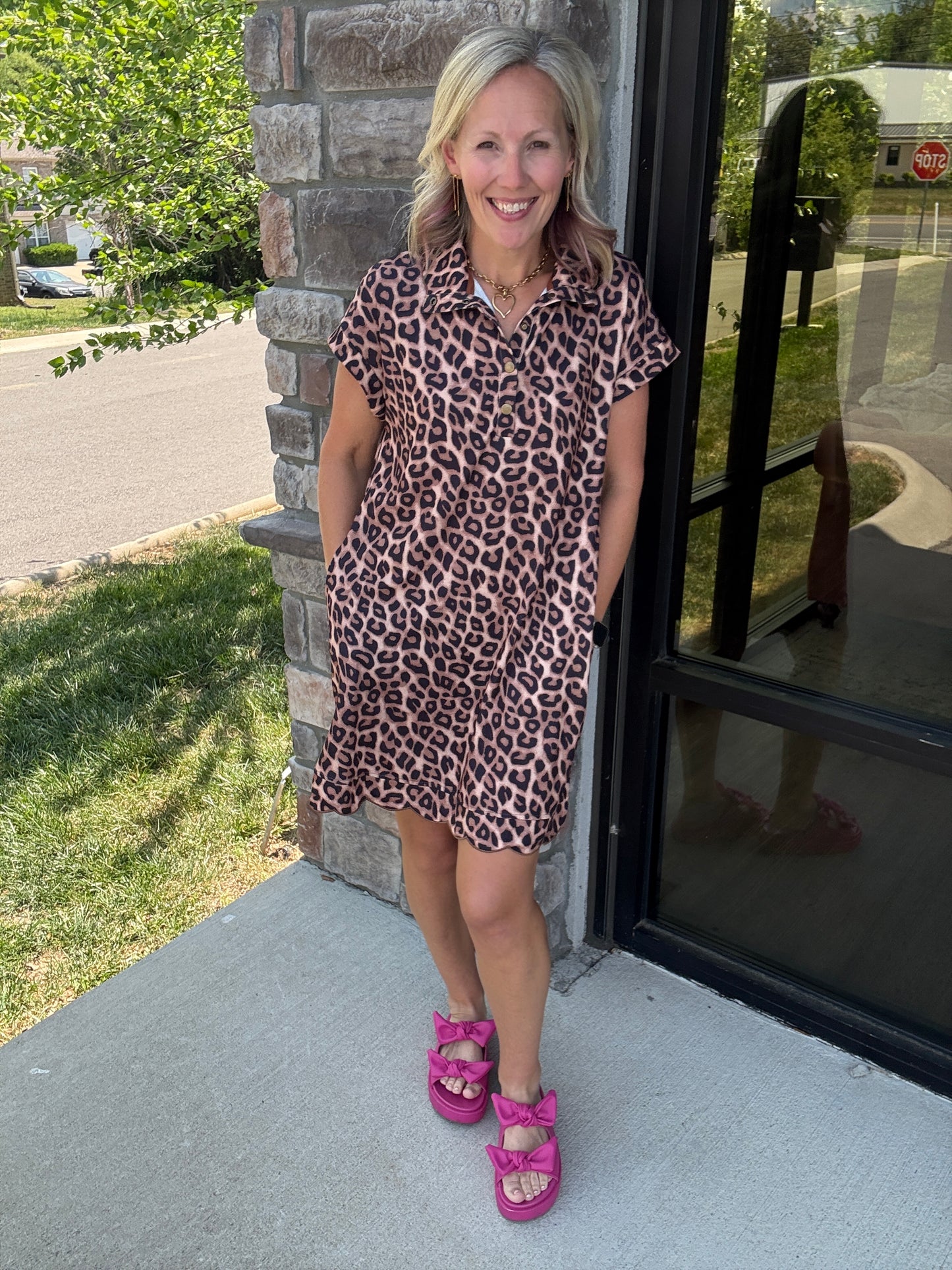 Spotted Scallop Dress