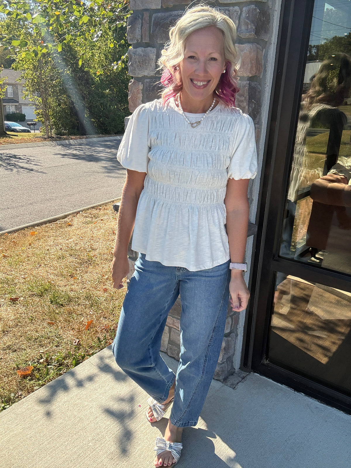 Pretty Little Basic Top- Cream