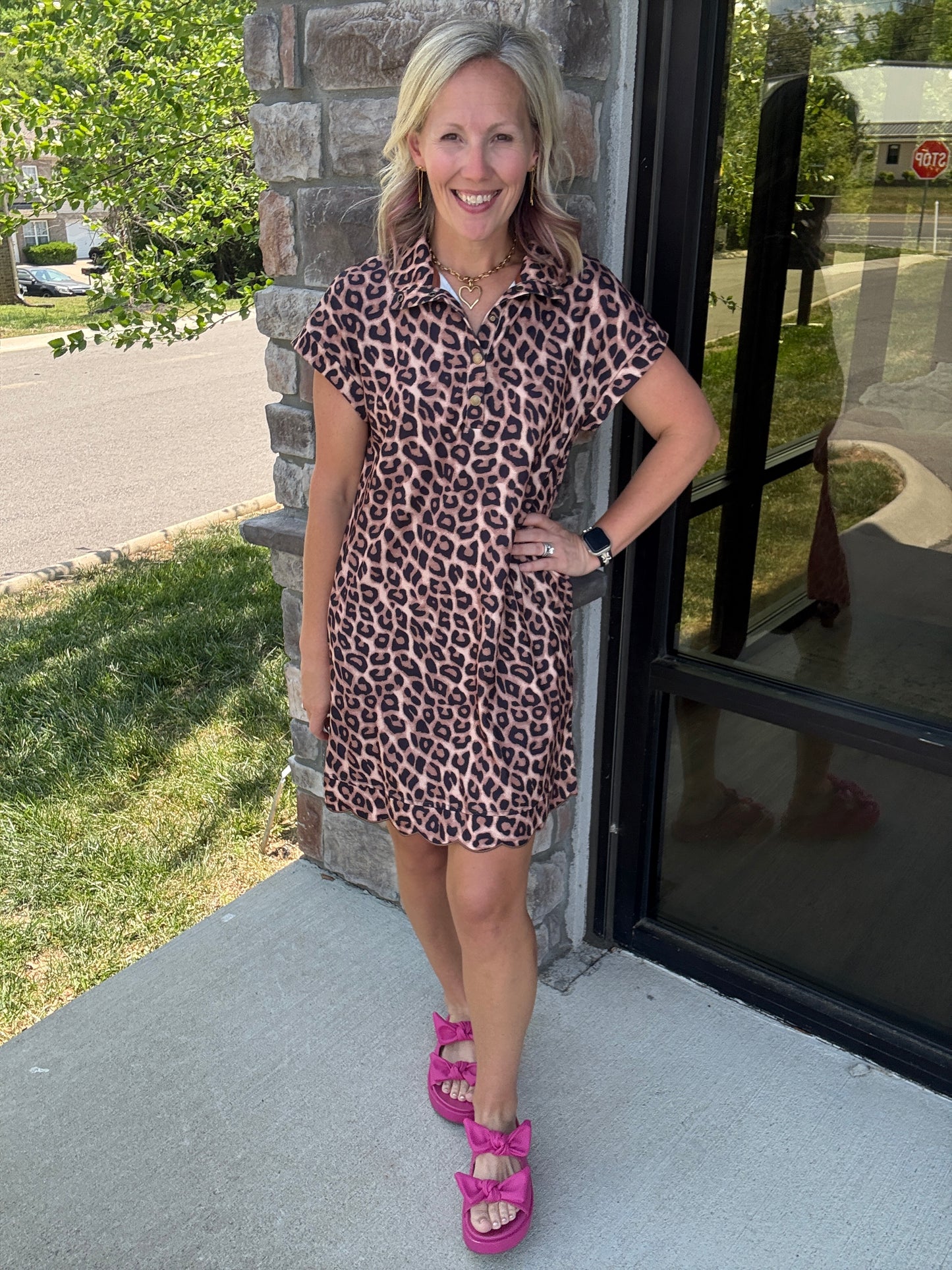 Spotted Scallop Dress