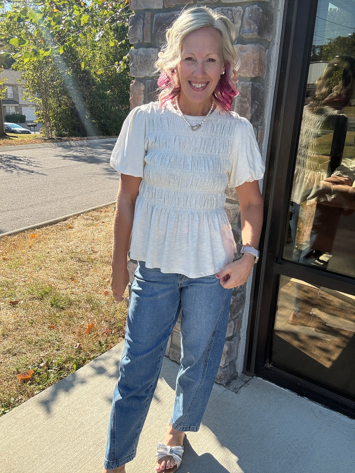 Pretty Little Basic Top- Cream
