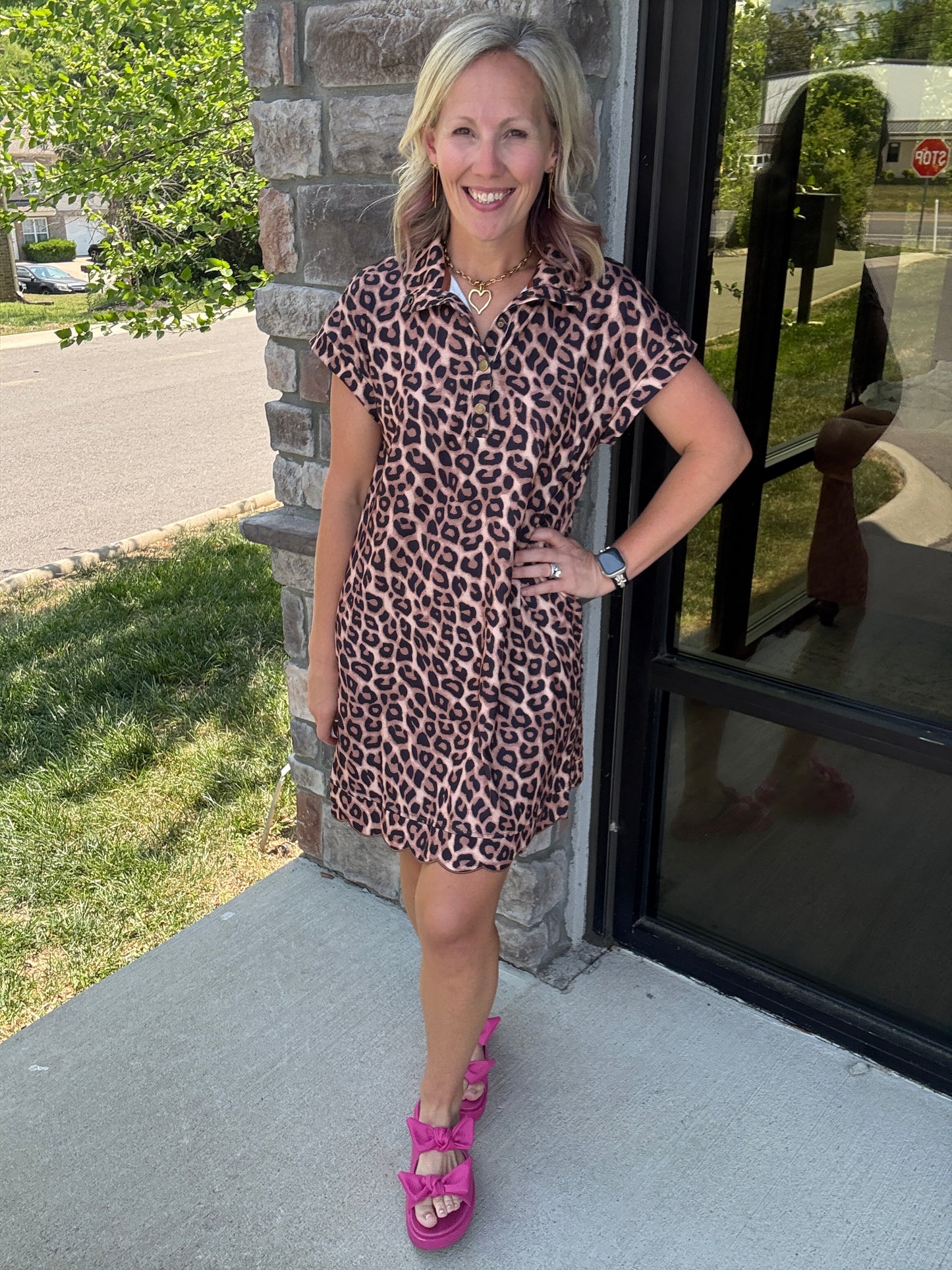 Spotted Scallop Dress