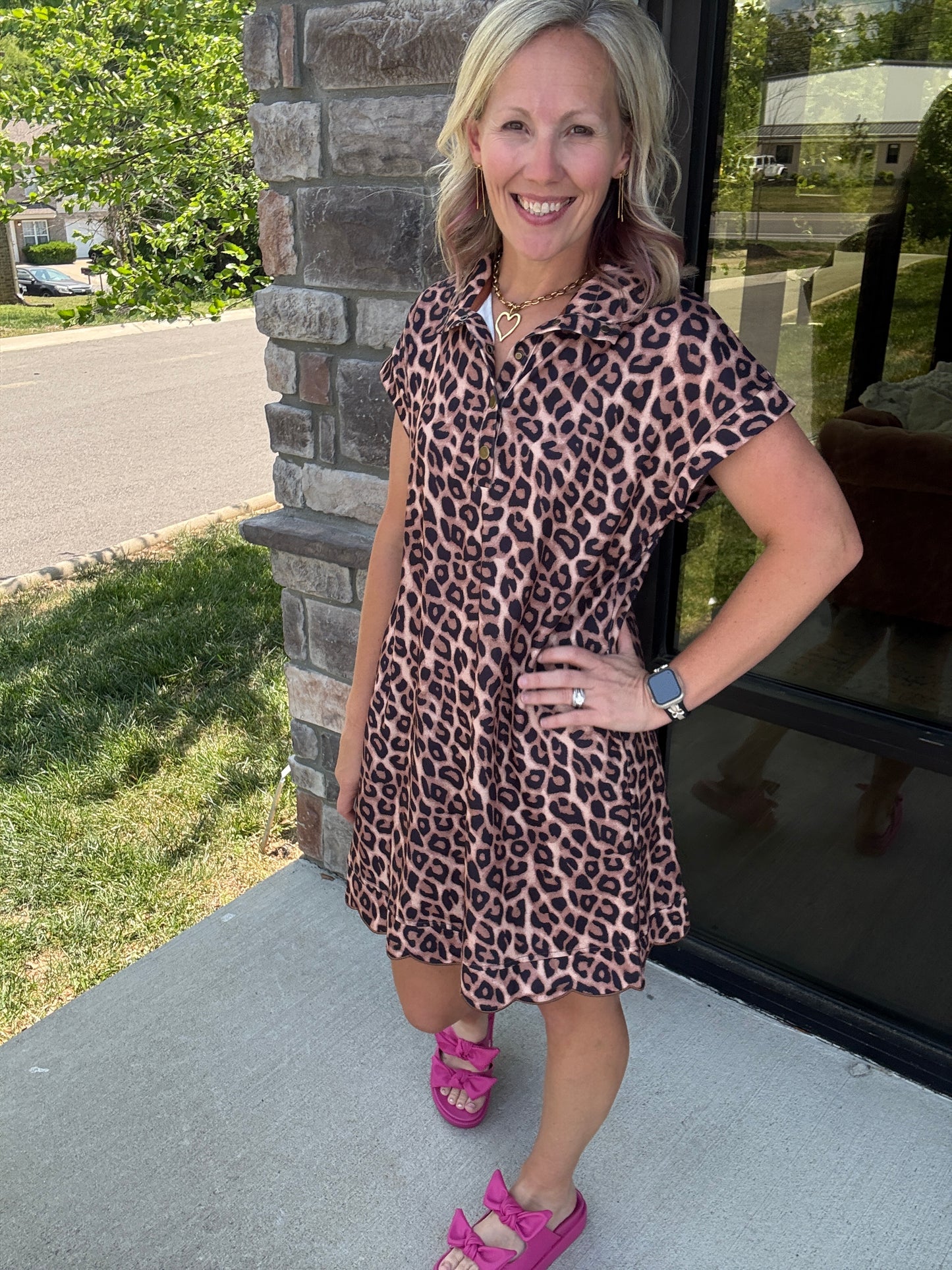 Spotted Scallop Dress