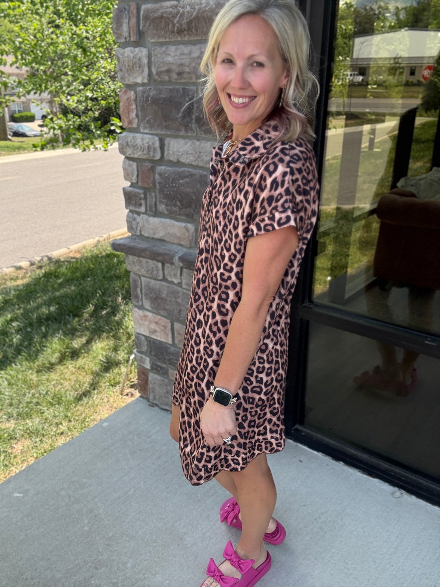 Spotted Scallop Dress