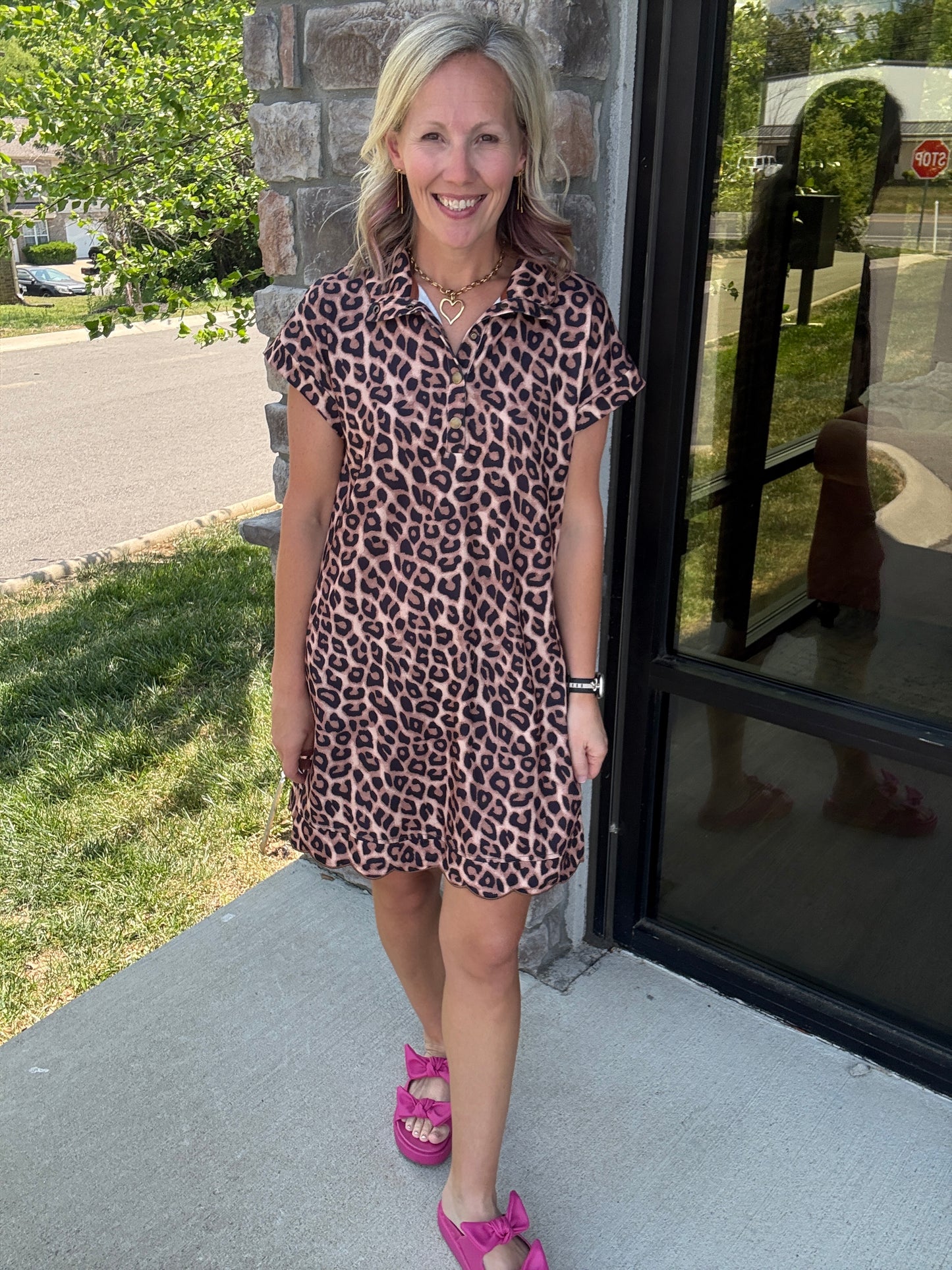 Spotted Scallop Dress