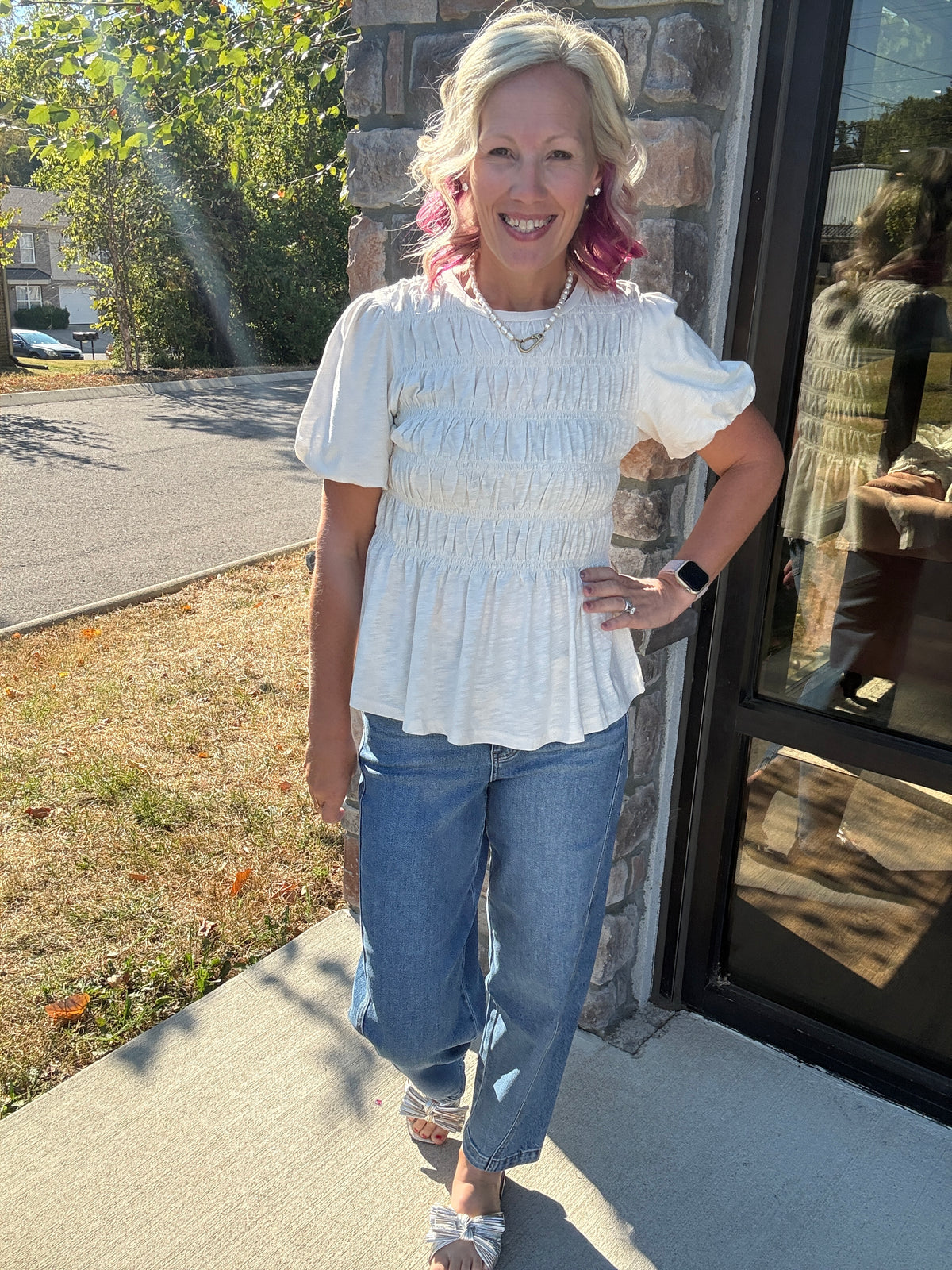 Pretty Little Basic Top- Cream