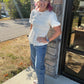Pretty Little Basic Top- Cream