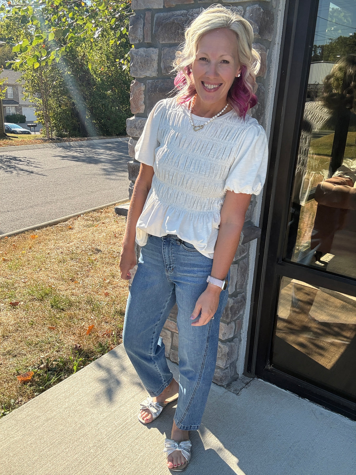 Pretty Little Basic Top- Cream