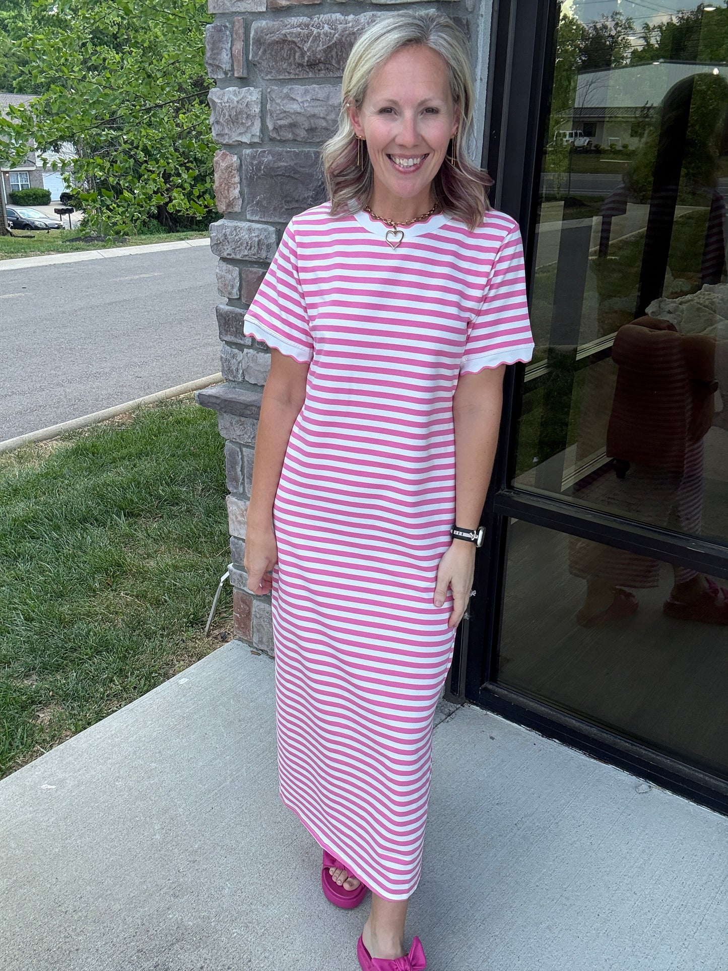 Strawberries & Cream Midi Dress