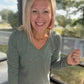 Evergreen V-Neck Top