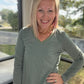 Evergreen V-Neck Top