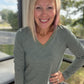 Evergreen V-Neck Top