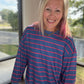 Navy & Stripe Criss Cross