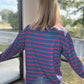 Navy & Stripe Criss Cross