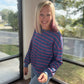 Navy & Stripe Criss Cross