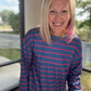 Navy & Stripe Criss Cross