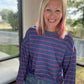 Navy & Stripe Criss Cross