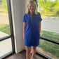 Zip into Color Dress- Blue