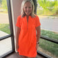 Zip into Color Dress- Orange