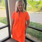 Zip into Color Dress- Orange