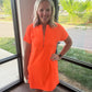 Zip into Color Dress- Orange