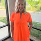 Zip into Color Dress- Orange