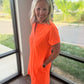 Zip into Color Dress- Orange